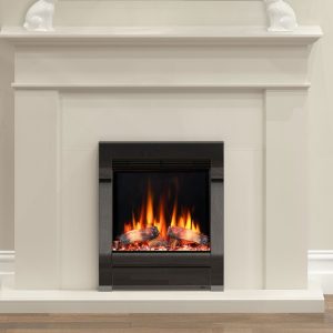 Diamond IQFX 16" Inset Electric Fire with Cermaic Glowing Logs and Realistic Flames